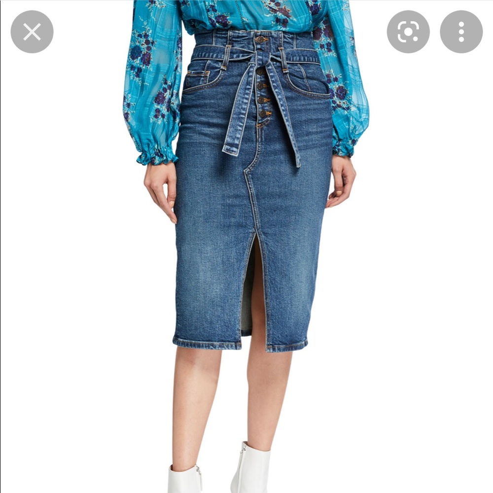 Veronica beard Denton corset high waisted jean skirt size 4. Like new!